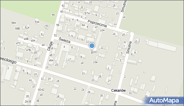 Tomaszów Mazowiecki, Świeża, 10, mapa Tomaszów Mazowiecki