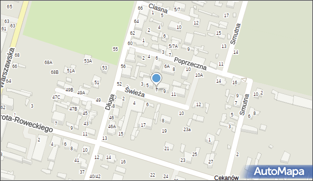 Tomaszów Mazowiecki, Świeża, 7, mapa Tomaszów Mazowiecki