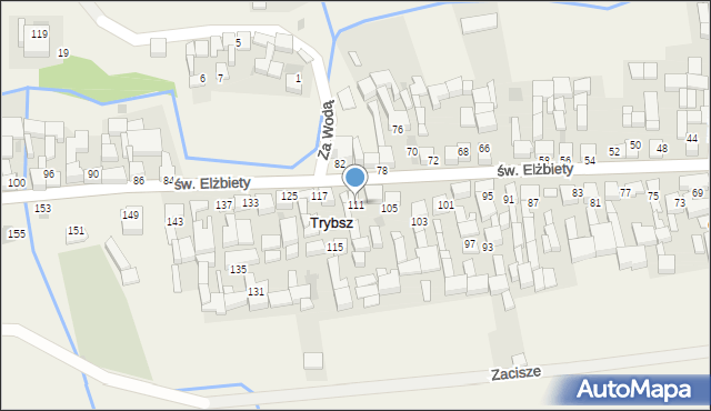 Trybsz, św. Elżbiety, 111, mapa Trybsz