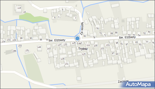 Trybsz, św. Elżbiety, 121, mapa Trybsz