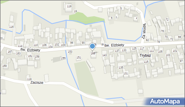 Trybsz, św. Elżbiety, 149, mapa Trybsz