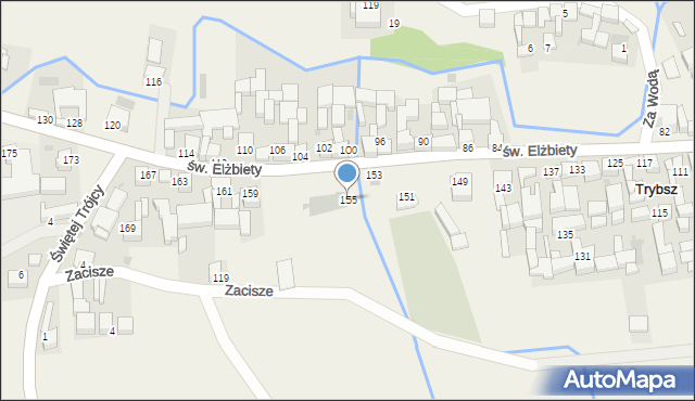 Trybsz, św. Elżbiety, 155, mapa Trybsz