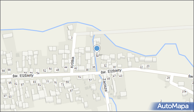 Trybsz, św. Elżbiety, 34, mapa Trybsz