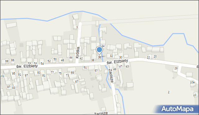 Trybsz, św. Elżbiety, 36, mapa Trybsz