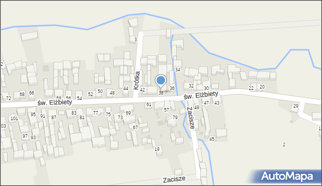 Trybsz, św. Elżbiety, 38, mapa Trybsz