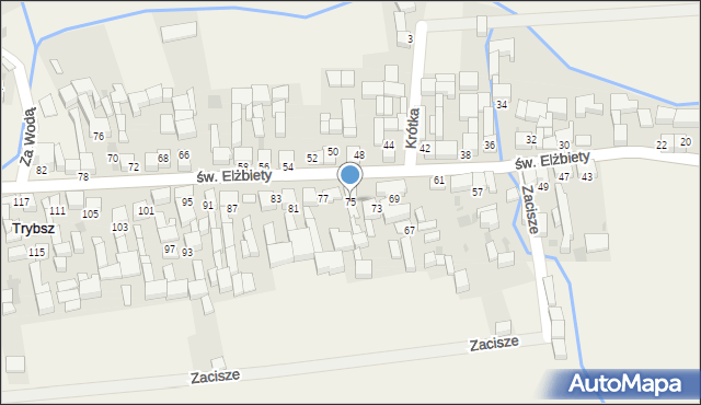 Trybsz, św. Elżbiety, 75, mapa Trybsz