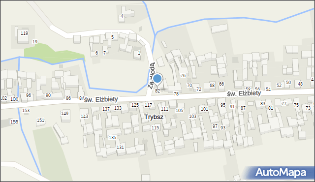 Trybsz, św. Elżbiety, 82, mapa Trybsz