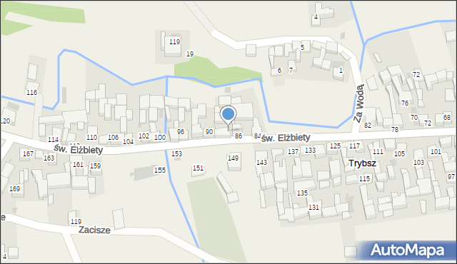 Trybsz, św. Elżbiety, 88, mapa Trybsz