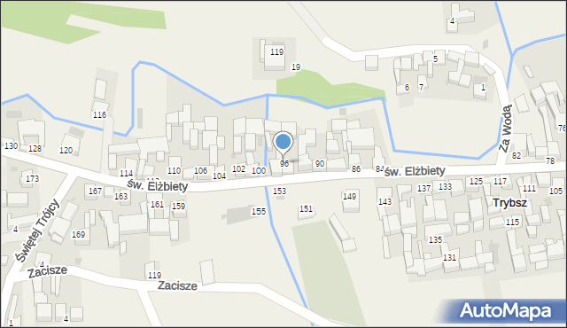 Trybsz, św. Elżbiety, 96, mapa Trybsz