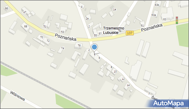 Trzemeszno Lubuskie, Świebodzińska, 4, mapa Trzemeszno Lubuskie