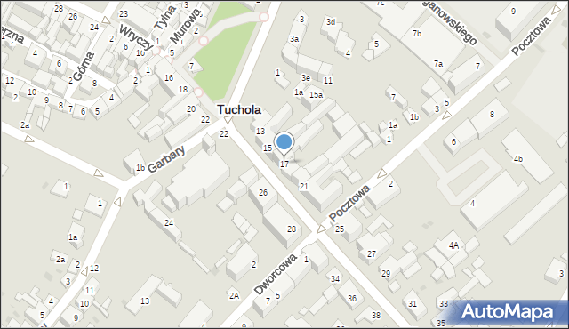 Tuchola, Świecka, 17, mapa Tuchola