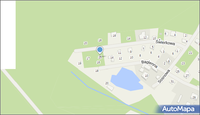 Tuczno, Świerkowa, 15, mapa Tuczno