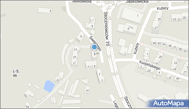 Tychy, Świerzego Eugeniusza, ks. prał., 9, mapa Tychów