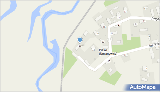 Umianowice, św. Krzysztofa, 14, mapa Umianowice