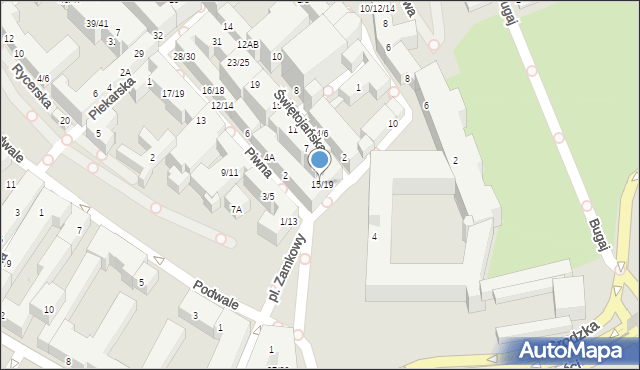 Warszawa, Świętojańska, 5i, mapa Warszawy