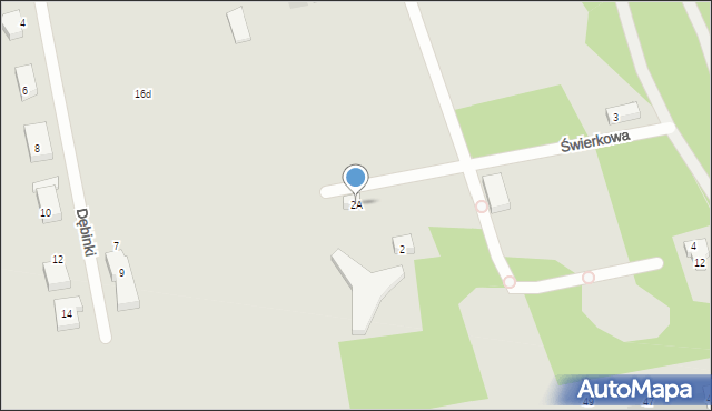 Warszawa, Świerkowa, 2A, mapa Warszawy