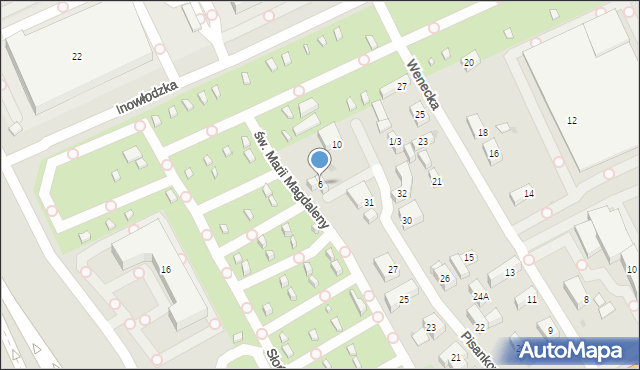 Warszawa, św. Marii Magdaleny, 6, mapa Warszawy