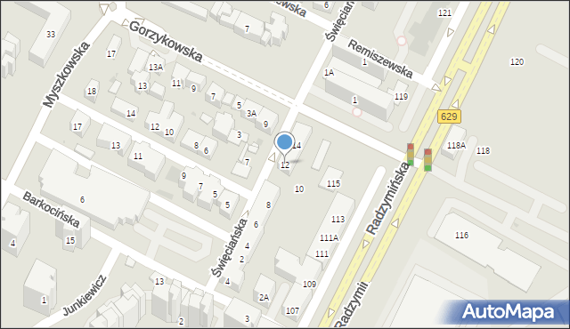 Warszawa, Święciańska, 12, mapa Warszawy