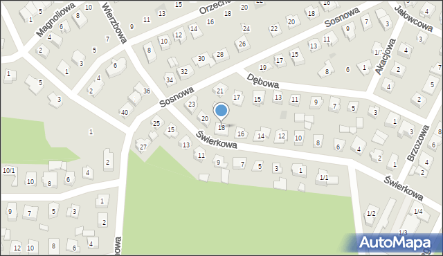 Wasilków, Świerkowa, 18, mapa Wasilków