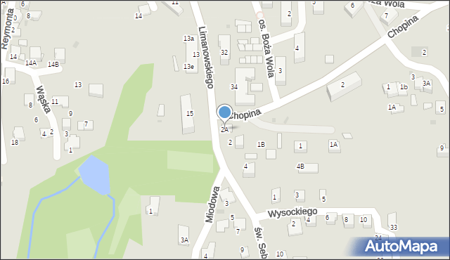 Wieliczka, św. Sebastiana, 2A, mapa Wieliczka