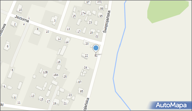 Wieliszew, Świętojańska, 91, mapa Wieliszew