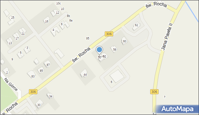 Wielka Wieś, św. Rocha, 50, mapa Wielka Wieś