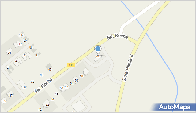 Wielka Wieś, św. Rocha, 62, mapa Wielka Wieś