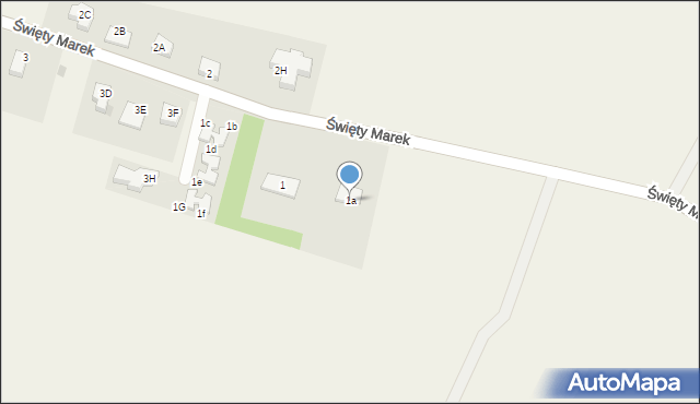 Wielowieś, Święty Marek, 1a, mapa Wielowieś