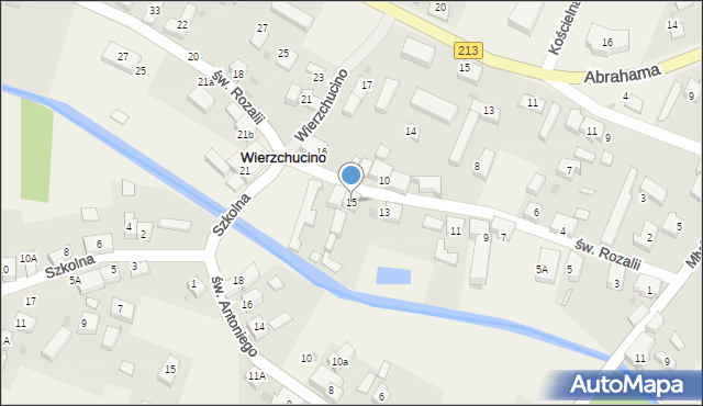 Wierzchucino, św. Rozalii, 15, mapa Wierzchucino