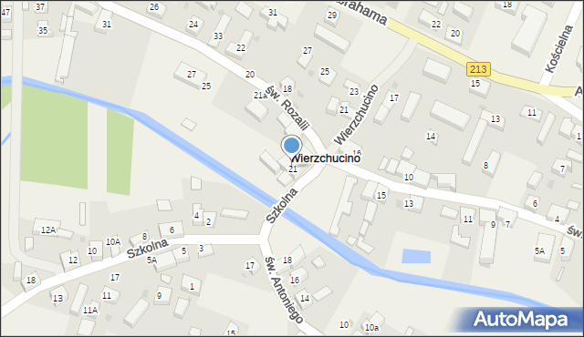 Wierzchucino, św. Rozalii, 21, mapa Wierzchucino