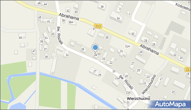 Wierzchucino, św. Rozalii, 24, mapa Wierzchucino