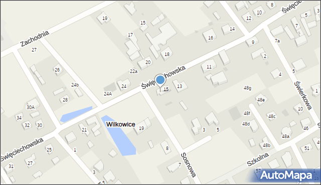 Wilkowice, Święciechowska, 17, mapa Wilkowice