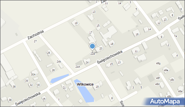 Wilkowice, Święciechowska, 22a, mapa Wilkowice