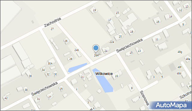 Wilkowice, Święciechowska, 24A, mapa Wilkowice