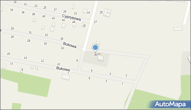 Wisełka, Świerkowa, 20, mapa Wisełka