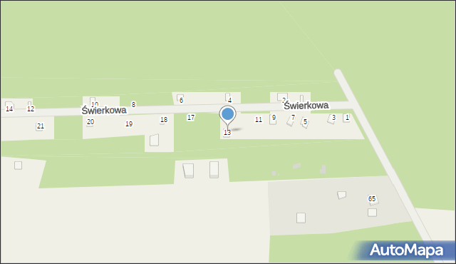 Włodzimierz, Świerkowa, 13, mapa Włodzimierz