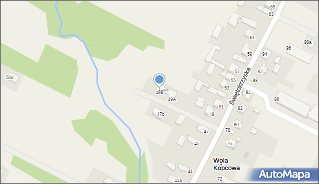 Wola Kopcowa, Świętokrzyska, 49B, mapa Wola Kopcowa