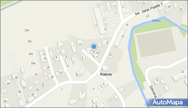 Wola Radziszowska, św. Jana Pawła II, 5, mapa Wola Radziszowska