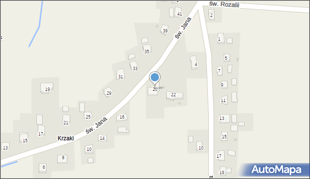 Wrocanka, św. Jana, 20, mapa Wrocanka