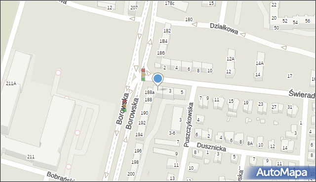 Wrocław, Świeradowska, 1, mapa Wrocławia