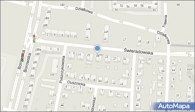 Wrocław, Świeradowska, 19, mapa Wrocławia