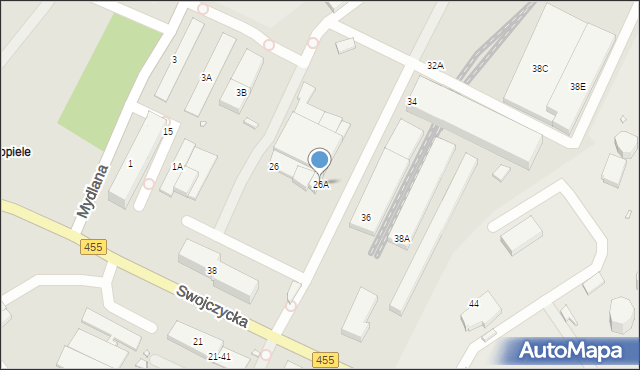 Wrocław, Swojczycka, 26A, mapa Wrocławia