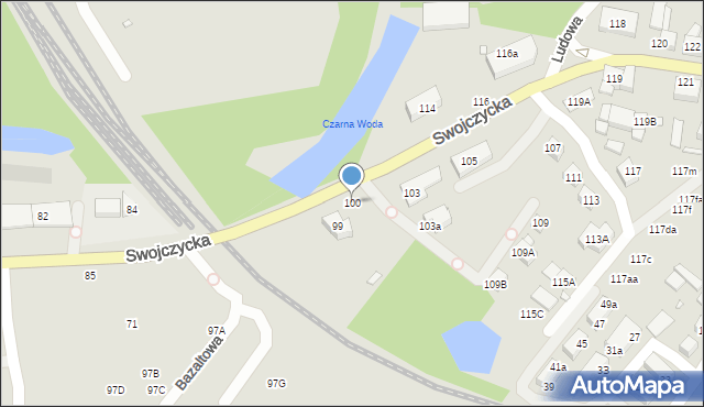 Wrocław, Swojczycka, 100, mapa Wrocławia