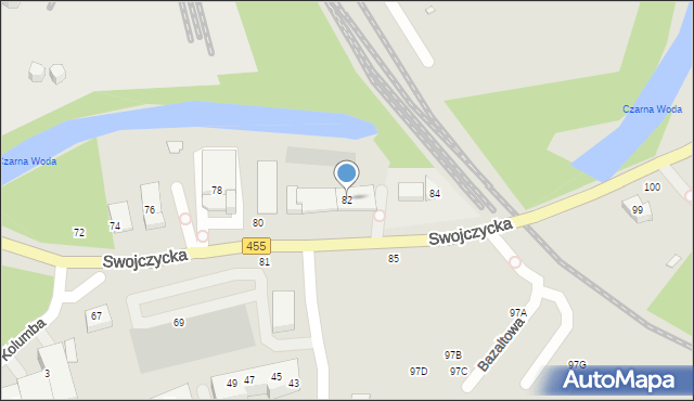Wrocław, Swojczycka, 82, mapa Wrocławia