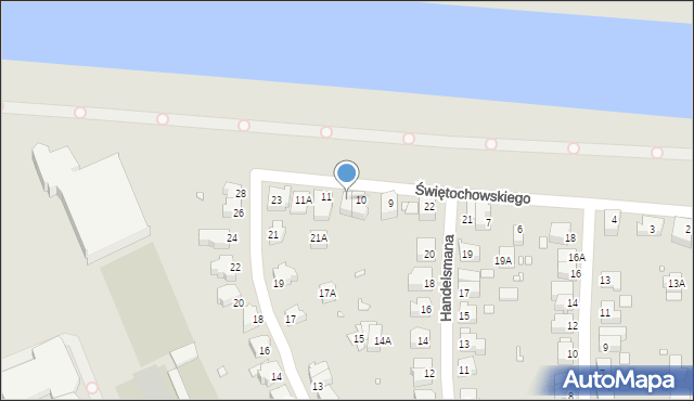 Wrocław, Świętochowskiego Aleksandra, 10A, mapa Wrocławia