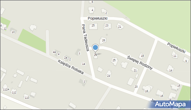 Wyszków, Świętej Rodziny, 29, mapa Wyszków