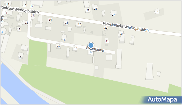 Zaborówiec, Świerkowa, 14, mapa Zaborówiec