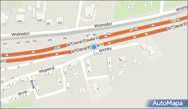 Zabrze, św. Małgorzaty, 1, mapa Zabrza