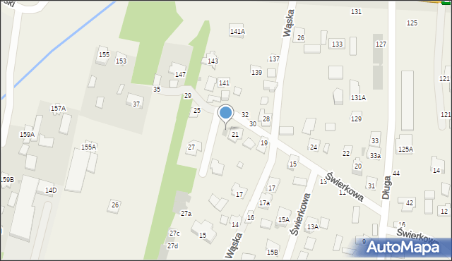 Zakręt, Świerkowa, 23, mapa Zakręt