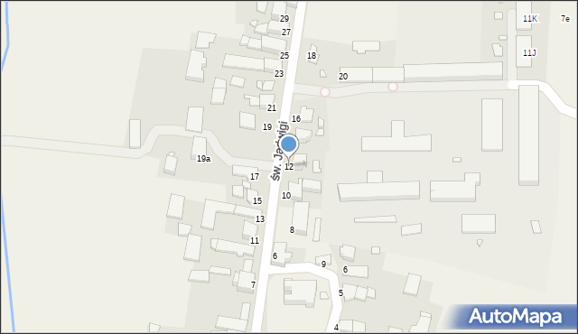 Zalesie Śląskie, św. Jadwigi, 12, mapa Zalesie Śląskie